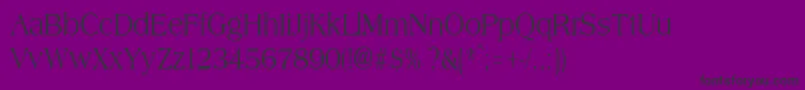 Czcionka AmphioncondensedRegular – czarne czcionki na fioletowym tle