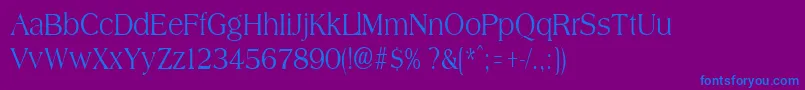 AmphioncondensedRegular Font – Blue Fonts on Purple Background