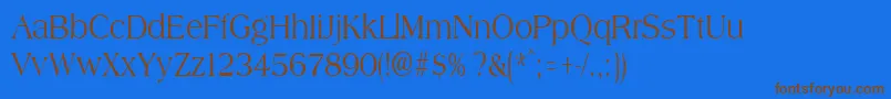 Police AmphioncondensedRegular – polices brunes sur fond bleu