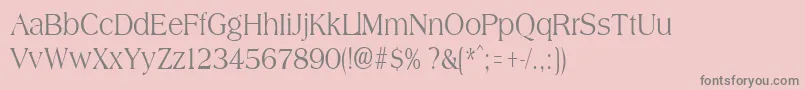 AmphioncondensedRegular Font – Gray Fonts on Pink Background