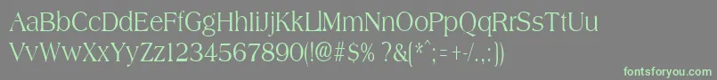 Police AmphioncondensedRegular – polices vertes sur fond gris