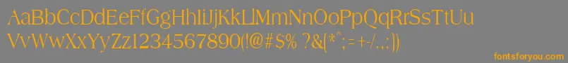 AmphioncondensedRegular Font – Orange Fonts on Gray Background