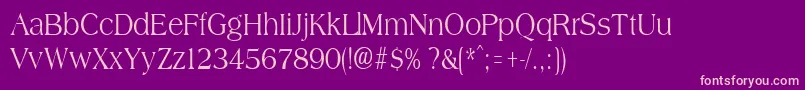 AmphioncondensedRegular Font – Pink Fonts on Purple Background