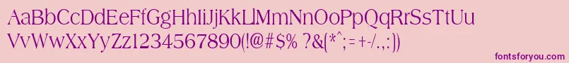 AmphioncondensedRegular Font – Purple Fonts on Pink Background