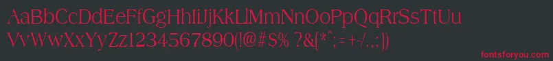 AmphioncondensedRegular Font – Red Fonts on Black Background