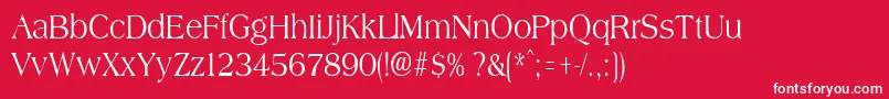 AmphioncondensedRegular Font – White Fonts on Red Background