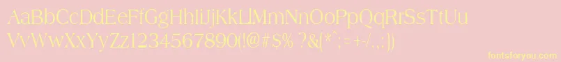 AmphioncondensedRegular Font – Yellow Fonts on Pink Background