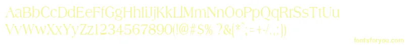 AmphioncondensedRegular-Schriftart – Gelbe Schriften