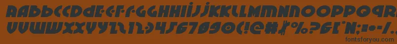 Neuralnomiconexpandital Font – Black Fonts on Brown Background