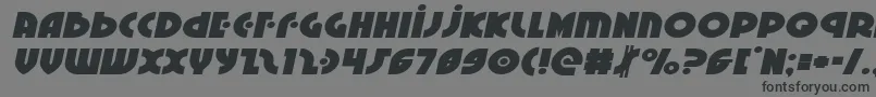 Neuralnomiconexpandital Font – Black Fonts on Gray Background