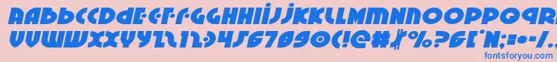 Neuralnomiconexpandital Font – Blue Fonts on Pink Background