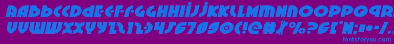 Neuralnomiconexpandital Font – Blue Fonts on Purple Background