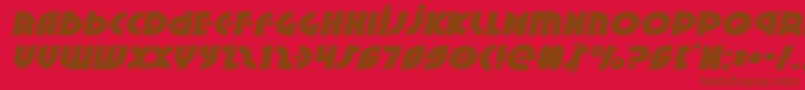 Neuralnomiconexpandital Font – Brown Fonts on Red Background