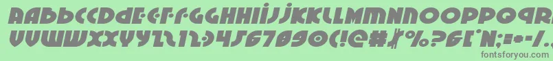 Neuralnomiconexpandital Font – Gray Fonts on Green Background