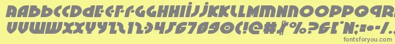 Neuralnomiconexpandital Font – Gray Fonts on Yellow Background