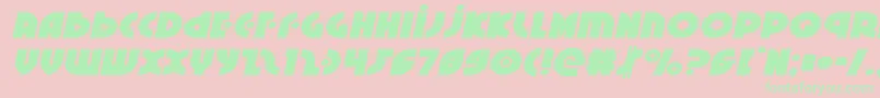 Neuralnomiconexpandital Font – Green Fonts on Pink Background