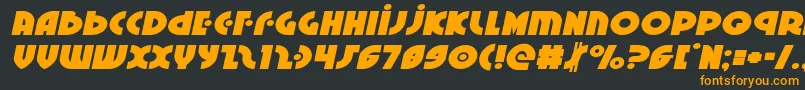 Neuralnomiconexpandital Font – Orange Fonts on Black Background