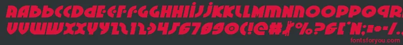 Neuralnomiconexpandital Font – Red Fonts on Black Background