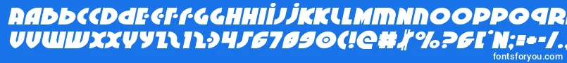 Neuralnomiconexpandital Font – White Fonts on Blue Background
