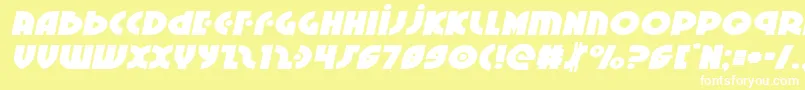 Neuralnomiconexpandital Font – White Fonts on Yellow Background