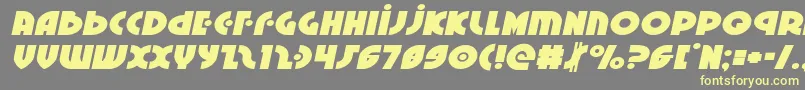Neuralnomiconexpandital Font – Yellow Fonts on Gray Background