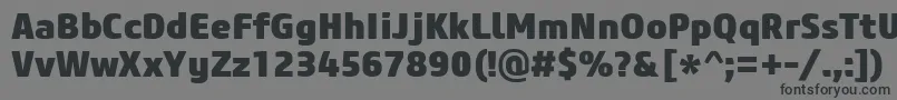 CoreSansM85Heavy Font – Black Fonts on Gray Background