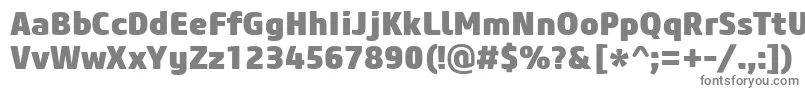 フォントCoreSansM85Heavy – 白い背景に灰色の文字