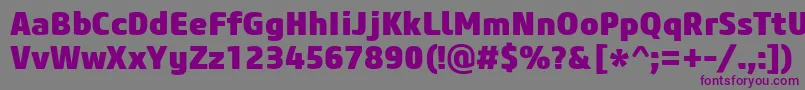 CoreSansM85Heavy Font – Purple Fonts on Gray Background