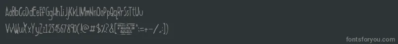 BoldensteinThin-Schriftart – Graue Schriften auf schwarzem Hintergrund