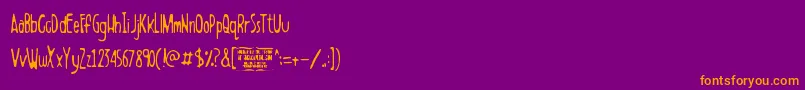 fuente BoldensteinThin – Fuentes Naranjas Sobre Fondo Morado