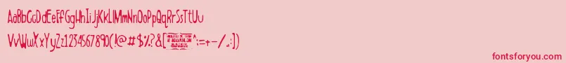 fuente BoldensteinThin – Fuentes Rojas Sobre Fondo Rosa