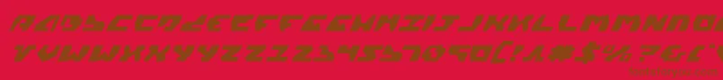 Gyrv2i-Schriftart – Braune Schriften auf rotem Hintergrund