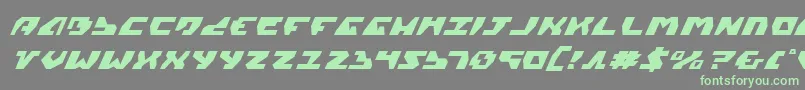 Gyrv2i Font – Green Fonts on Gray Background