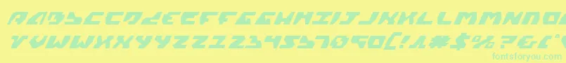 Gyrv2i Font – Green Fonts on Yellow Background