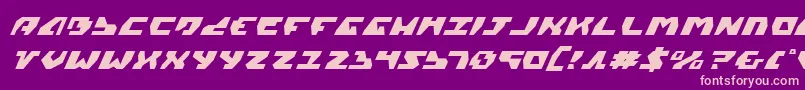 Gyrv2i Font – Pink Fonts on Purple Background