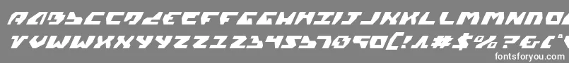 フォントGyrv2i – 灰色の背景に白い文字