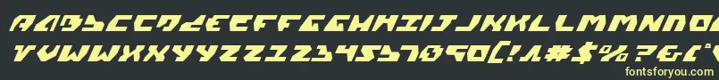 Gyrv2i Font – Yellow Fonts on Black Background