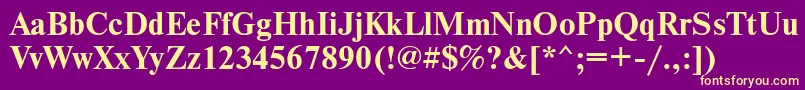 Weitere Informationen zur NewtonmaccttBold-Schriftart NewtonmaccttBold-Schriftart – Gelbe Schriften auf violettem Hintergrund
