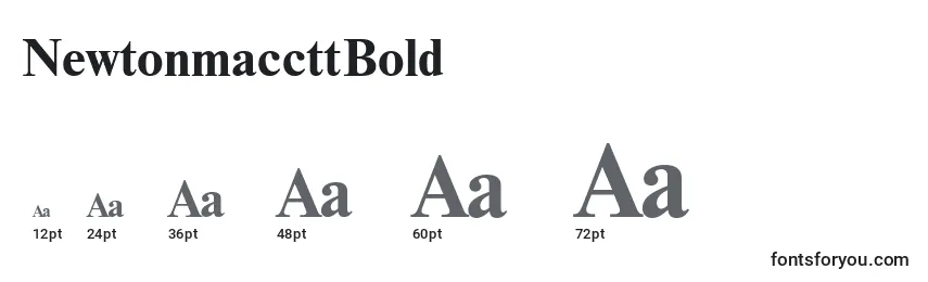 NewtonmaccttBold Font Sizes