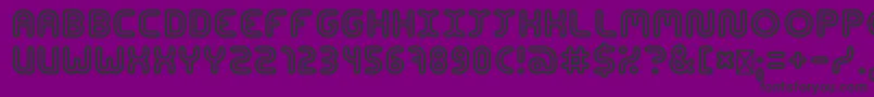 Fonte ConcentrateRegular – fontes pretas em um fundo violeta