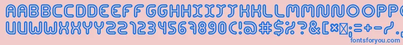 ConcentrateRegular-Schriftart – Blaue Schriften auf rosa Hintergrund