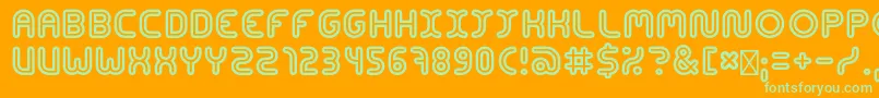 Шрифт ConcentrateRegular – зелёные шрифты на оранжевом фоне