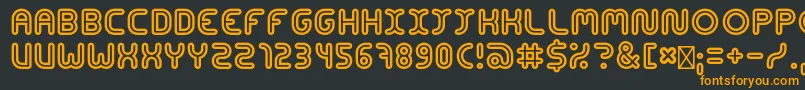 フォントConcentrateRegular – 黒い背景にオレンジの文字