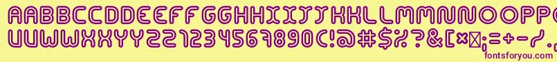 ConcentrateRegular Font – Purple Fonts on Yellow Background