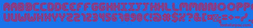 ConcentrateRegular Font – Red Fonts on Blue Background