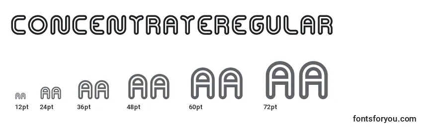 ConcentrateRegular Font Sizes