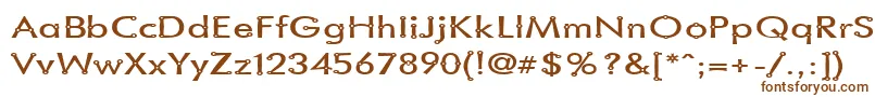 BlacksmithDelightSemiwide-fontti – ruskeat fontit valkoisella taustalla