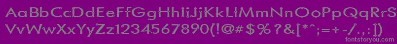 フォントBlacksmithDelightSemiwide – 紫の背景に灰色の文字