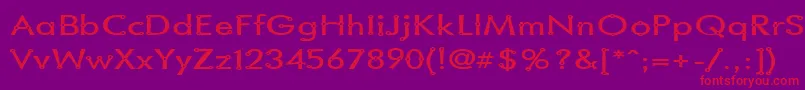 BlacksmithDelightSemiwide Font – Red Fonts on Purple Background