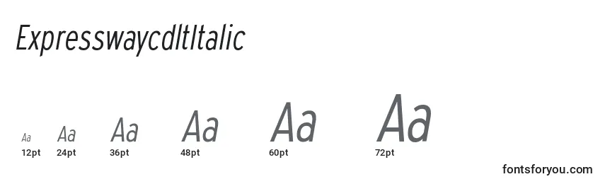 ExpresswaycdltItalic Font Sizes